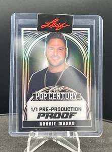 2024 Hoja Metal Pop Century Proof - BA-RM1 Ronnie Magro Negro Prismático 1/1 - Imagen 1 de 2