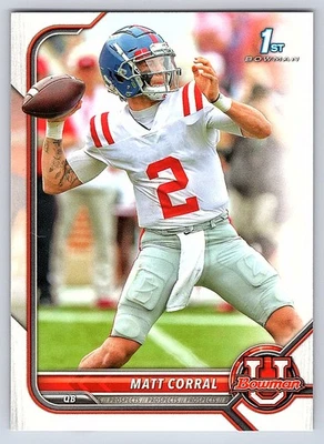 2021-22 Bowman University Football Base  -  Chrome  -  Inserts -  PICK YOUR CARD - Image 1 of 2