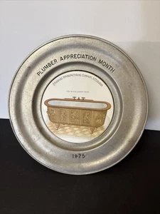 Pewter Plates, Bathroom Decor - Plumber Appreciation Month, 1975 - Picture 1 of 7