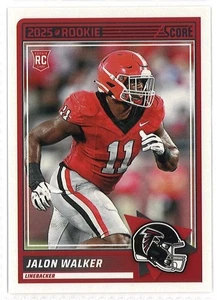 2025 Score Football Rookie, #30  Jalon Walker - Atlanta Falcons - Picture 1 of 2