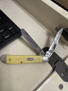 Case Carbon Steel Yellow Mini Trapper 3207 CS EDC - Picture 1 of 11
