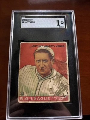 1933 Goudey Big League Chewing Gum - R319 Dazzy Vance #2 (RC) - Image 1 of 2