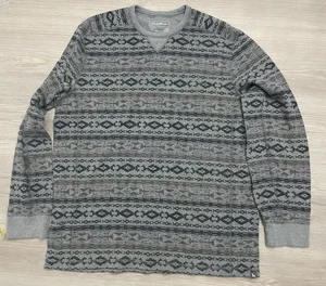 Eddie Bauer Langarm Thermo Shirt grau Aztekenmuster Herren Gr. TXL Outdoor - Bild 1 von 7