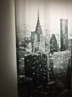 2x curtain curtains snow in New York 100% BW 120x250 H&M w. new