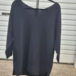 SASS CLOTHING AMANDA KNIT OVERSIZED BATWING KNIT - BLACK SIZE 8-22 - Picture 1 of 5