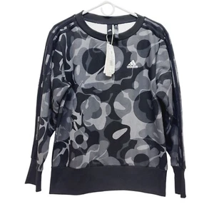 Adidas Damen Camouflage Crewneck Sweatshirt - Gr. S - Schwarz & Grau Neu - Bild 1 von 12