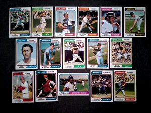 1974 Topps Jackson Robinson Killebrew Santo Perez Hunter Fingers Baseball Lot 15 - Picture 1 of 6