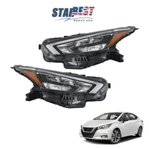 Replacement For Nissan Versa S SR SV 2020-21 Pair New LED Clear Lens Headlights - Bild 1 von 15
