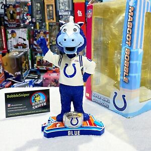 BLUE Indianapolis Colts Mascot Super Bowl XLI "Ring Base" NFL Bobblehead