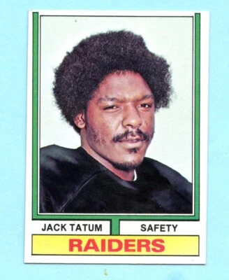 1974 Topps Football # 14 Jack Tatum -- Oakland Raiders Box 708 - Image 1 of 2