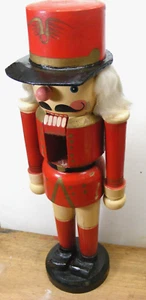 VTG Traditional Classic 20" Wooden Nutcracker Soldier Hand Painted Christmas - Picture 1 of 4