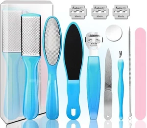 10pcs CALLOUS Remover Pedicure Tool Set Kit Foot File Scraper Brush Nail Rasp - Picture 1 of 8