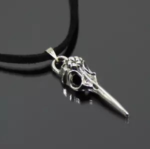 Collar Calavera de Cuervo Pájaro Gótico Colgante Celta Pagano Joyería Esqueleto Gargantilla - Imagen 1 de 12