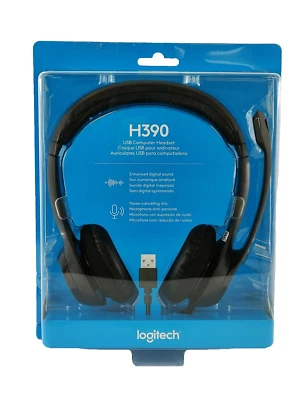 Logitech con Filo Cuffie H390 Con Cancellazione di Rumore Microfono USB - Immagine 1 di 2