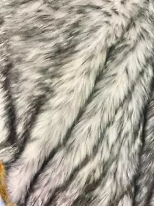 Husky LIGHT GRAY faux Synthetic Fur upholstery Fabric by the yard 60" wide - Picture 1 of 1