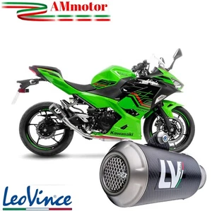 Exhaust Kawasaki Ninja 400 2023 LeoVince LV-10 Carbon Fibre Motorcycle Parts - Picture 1 of 5