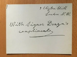 Cartoncino autografo di Luigi Denza - Picture 1 of 1