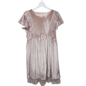 Matilda Jane Just Imagine Kori Girls Wide Ribbed Dress Blush Pink Size 6 #3215 - Picture 1 of 8