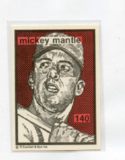 1984-91 O’Connell & Son Ink  # 140 MICKEY MANTLE , NEW YORK YANKEES 