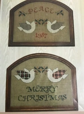 1987 Merry Christmas Doves Cross Stitch Peace The Sweetheart Tree pattern - Image 1 of 4