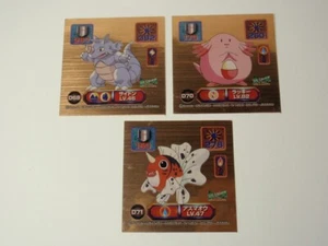 Japanischer Amada Super DX Pokemon Gold Aufkleber: D69 Rhydon, D70 Chansey, Seaking - Bild 1 von 9