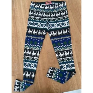 Tipsy Elves Womens Leggings Naught Reindeers Size Medium EUC - Picture 1 of 5