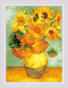 Riolis Counted Cross Stitch Kit Sunflowers after V. Van Gogh's Painting R2032 - Picture 1 of 10