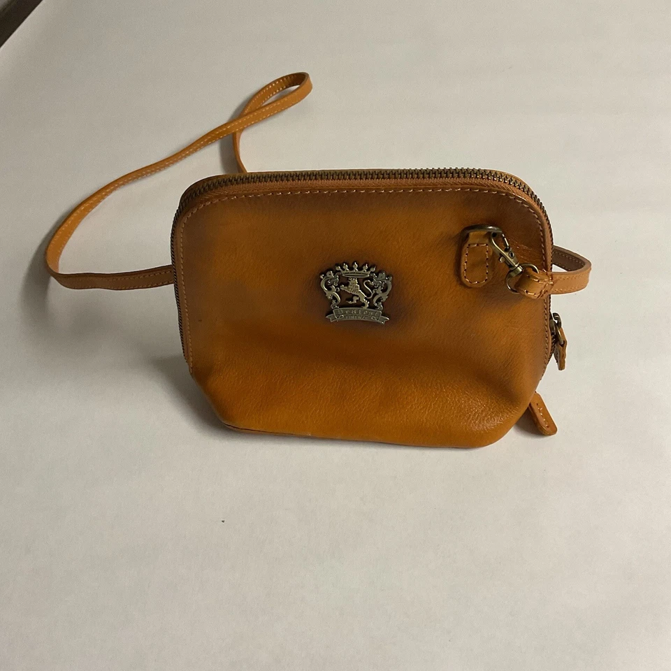 Bolso Bandolera Pratesi Firenze Pequeño Amarillo Cuero Italiano con Bolsa Antipolvo Foto 1 de 4