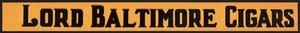 Vintage sign LORD BALTIMORE Cigars long strip sign cardboard unused n-mint+ - Picture 1 of 2