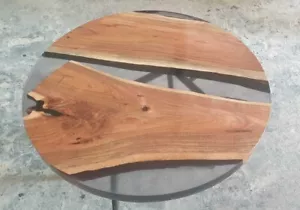 Clear Epoxy Resin Live Edge Wooden Coffee, Side, Center ,End Table With Legs - Picture 1 of 5