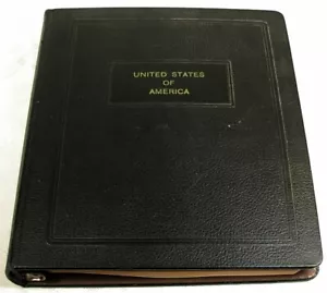US COMMEMORATIVE STAMP ALBUM WITH ABOUT 220 MINT BLOCKS OF 4 1909-1949 - Picture 1 of 12