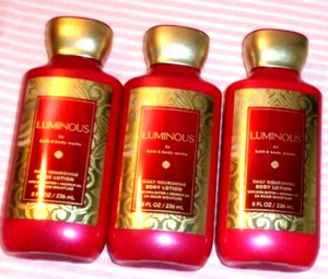 3 LUMINOUS von Bath and Body Works Creme Lotion 8 flüssige Unzen - Bild 1 von 3