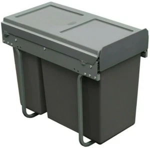 300mm Under Counter Bin Pull Out Kitchen Waste Recycling Cabinet 1x10L + 1x20L - Picture 1 of 6