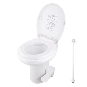 20" RV Camper Toilet Gravity Flush Toilet Foot Pedal Home Caravan Travel Camping - Bild 1 von 12