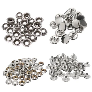 Poppers Snap Fastener Press Stud Buttons Sewing Leather Craft Clothes Bags - Picture 1 of 29