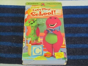 BARNEY LET'S PLAY SCHOOL~ACTIMATES VHS~KIDS LEARN ABC'S 123'S~BABY BOP~TESTED~VG - Picture 1 of 12