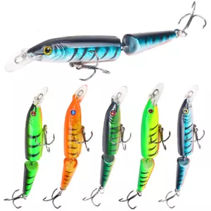 5 pezzi/set esche da pesca in plastica esche realistiche esche a manovella esca da nuoto gancio attacco - Foto 1 di 8
