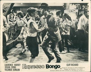 EXPRESSO BONGO ORIGINAL LOBBY CARD SYLVIA SYMS LAURENCE HARVEY DANCING