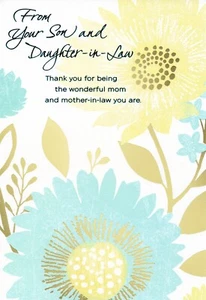 Loving MOTHER'S DAY Card FOR MOM FROM SON & DAUGHTER-IN-LAW — Hallmark +Envelope - Picture 1 of 4