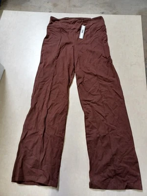 Pantalones de pierna recta de algodón ROSA para todo el día, M Foto 1 de 3