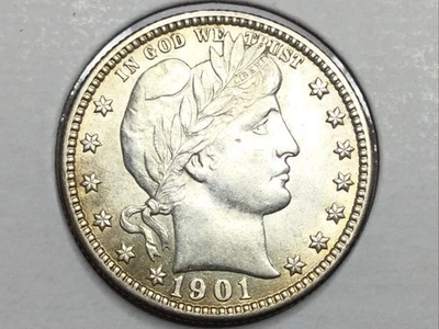 Cuarto de barbero 1901 casi sin circular plus Foto 1 de 2