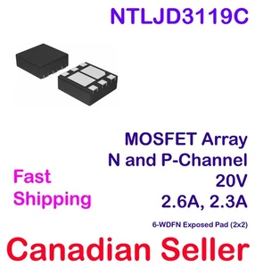 1/5/10 pcs NTLJD3119C Complementary N and P-Channel MOSFET Array 6-WDFN OnSemi - Picture 1 of 2