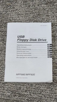 Sony USB Manual For Floppy Disk Drive MPF88E/MPF82E  - Image 1 of 2