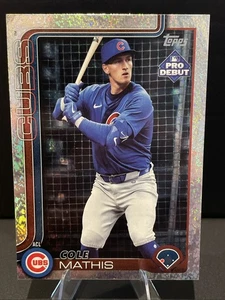 2025 Topps Pro Debut Baseball Sparkle Refractor /175 PD-43 Cole Mathis, ACL Cubs - Picture 1 of 3