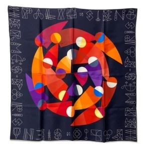 Hermes 65 Palio di Siena Seidentuch Gavroche Navy Etikett ohne Karton gebraucht. - Bild 1 von 6