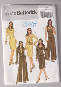 4870 BUTTERICK - JACKE TOP KLEID & HOSE - Gr. 16/18/20/22 - Bild 1 von 2