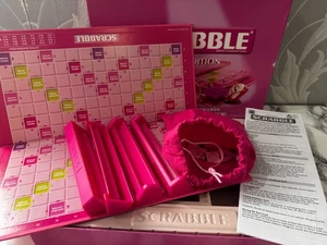 Scrabble Special Pink Edition Breast Cancer Awareness Version Mattel Complete - Picture 1 of 8