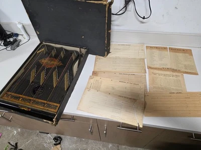 antique regent zither no 5 lap harp - Image 1 of 4