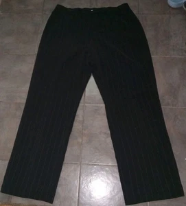 Pantalone elegante Calvin Klein donna moderno Essentials nero spilla righe taglia 18W - Foto 1 di 5