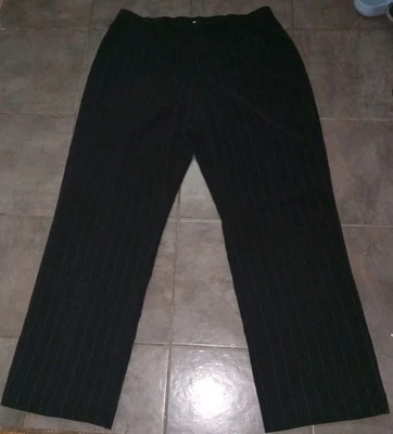 Calvin Klein Women's Modern Essentials Black Pin Stripe Dress Pant Size 18W - Image 1 of 4